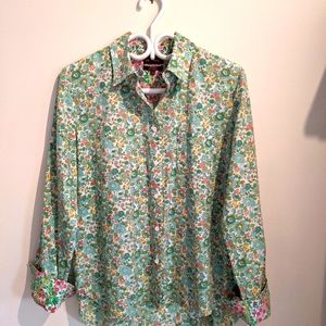Lord & Taylor Liberty Large Art Print Green blouse